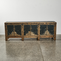 A Distressed Wooden Sideboard