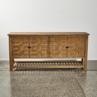 A Sideboard With Brass Rivets By Primitive Collections