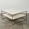 A Marble And Steel Tiered Coffee Table - 2