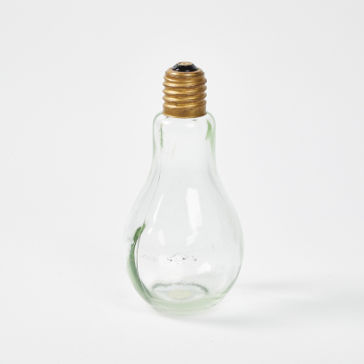 A Spanish Made Glass Vessel In The Shape Of A Lightbulb