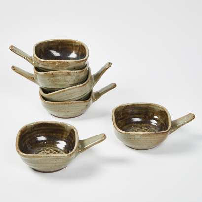 A Collection Of Six Mirek Smisek Handled Ramekins