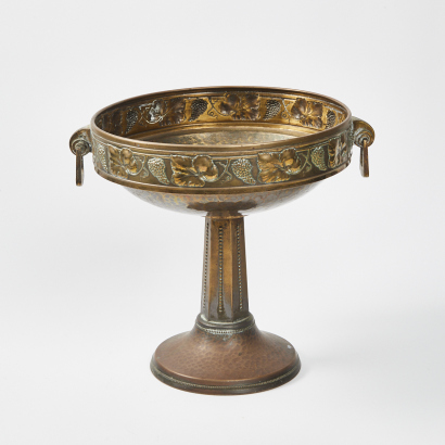 A Vintage WNF Brass And Copper Footed Fruit Stand