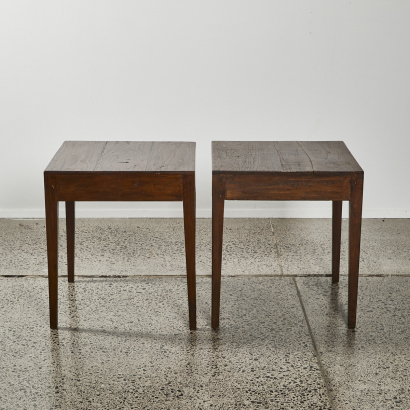 A Pair Of Cuchi Wooden Side Tables