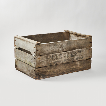 A Vintage M Cormery Vegetable Crate