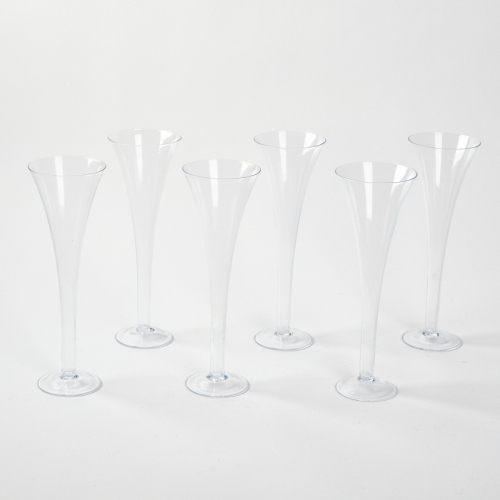 A Set Of Six Tall Hollow Stem Champagne Coupes