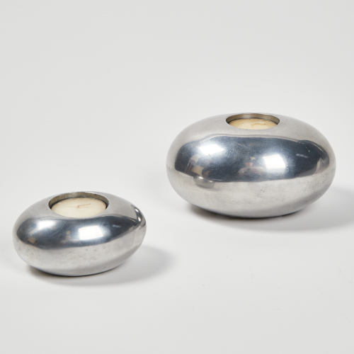 A Pair Of Bo Concept Aluminium Tea Light Holders