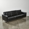 A Florence Knoll Style Leather Three Seater Sofa - 2