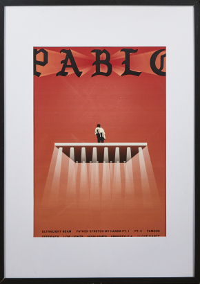 A Framed Fan Made Kanye West Life Of Pablo Poster