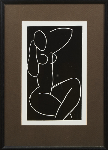 HENRI MATISSE Nude Seated Crossed Legs Vintage Print