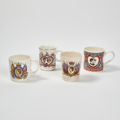 A Collection Of Four Royal Family Teas Cups