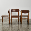 A Trio Of Danish Kvetny And Sonners Teak Chairs - 2