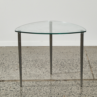 A Glass Topped Side Table