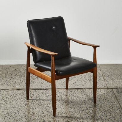 A Mid Century Armchair In Original Condition