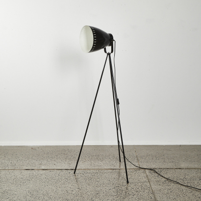 A Black Designer Tripod Lamp