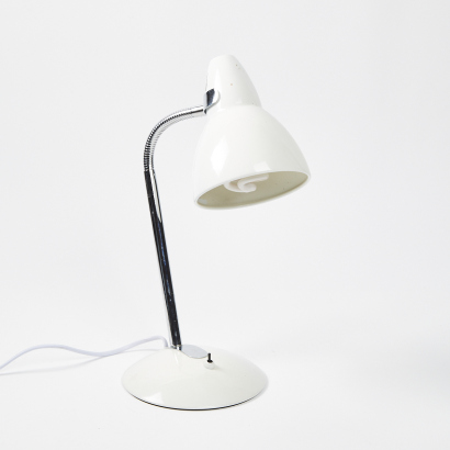 A Retro Style Adjustable Desk Lamp In White