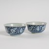 A pair of Chinese Ming dynasty blue and white bowls