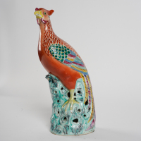 A Chinese late Qing dynasty famille-rose 'pheasant' ornament