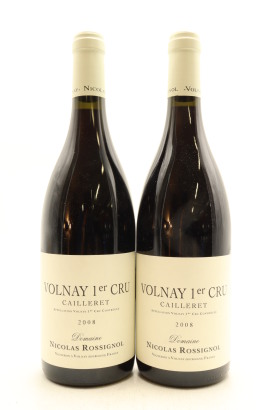 (2) 2008 Domaine Nicolas Rossignol Les Caillerets, Volnay Premier Cru