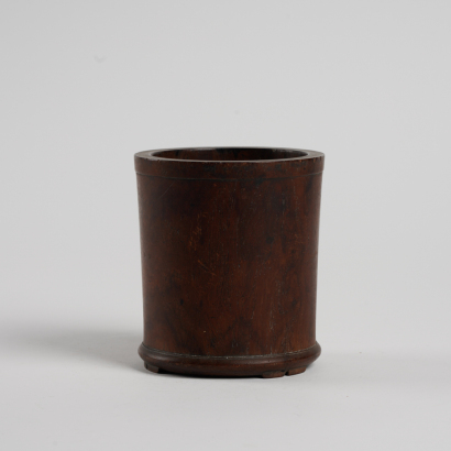 A small Chinese late Ming and early Qing Huanghuali brush pot