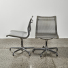 A Pair Charles And Ray Eames EA330 Aluminium Group Mesh Chairs - 2