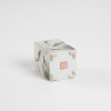 A small Chinese 20C grisaille-decorated square brush holder - 5