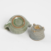 A Chinese Ming dynasty Longquan celadon-glazed water dropper and an incense burner - 2