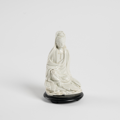 A Chinese mid-late Qing dynasty Dehua figure of Guanyin
