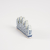 A Chinese Ming dynasty style blue and white pen holder in mountain shape - 3