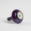 A Chinese late Qing dynasty lavender-blue and gilt water chestnut vase - 2