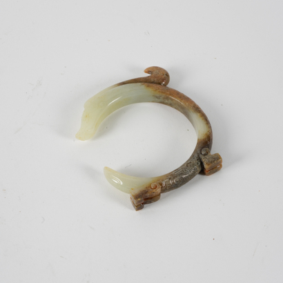 A Chinese Jade 'dragon' hook, Hongshan culture