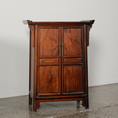 A small Chinese 19C hardwood cabinet