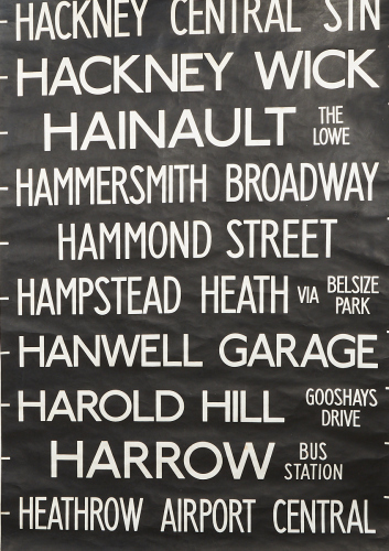 A Vintage Hackney Central Station - High Barnet & Barnet Church Bus Blind