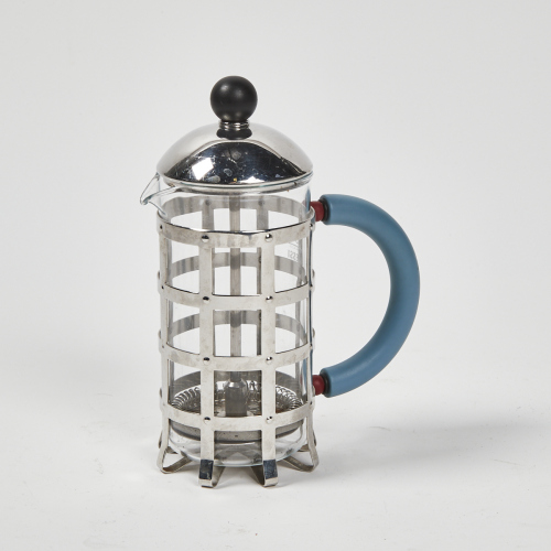 An Alessi Single Cup Coffee Plunger Designed By Michael Graves