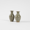 A pair of Chinese Yuan dynasty "Longquan" celadon-glazed vases