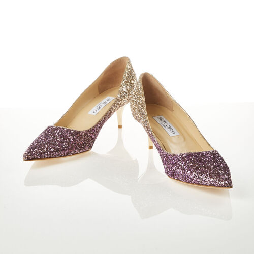 Jimmy Choo Sparkly Kitten Heels with Box, Size 43 - As new