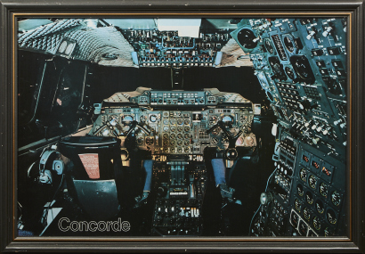 A Vintage Concorde Cockpit Print