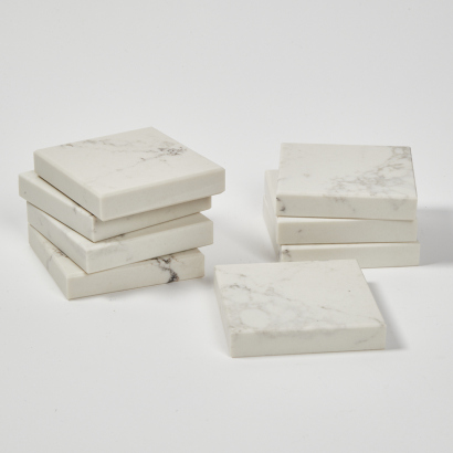 A Set Of Eight Marble Table Plinths