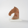 A Chinese Han dynasty pottery 'horse-head' ornament - 3