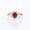 9ct Yellow Gold, .60ct Ruby and .18ct Diamond Ring