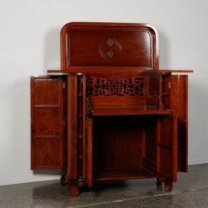 A Chinese hardwood wine cabinet