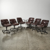 A Set of Six Charles Pollock Executive Swivel Chairs for Knoll