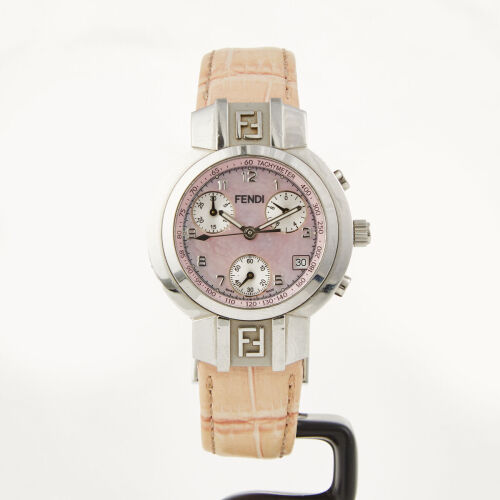 Stainless, 32mm Ladies Fendi, Zucca Chronograph Wristwatch