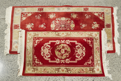 A set of two Chinese traditional pattern wool rugs