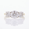 18ct Yellow Gold, 2.90ct Three Stone Brilliant Cut Diamond Ring