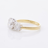 18ct Yellow Gold, 2.90ct Three Stone Brilliant Cut Diamond Ring - 2