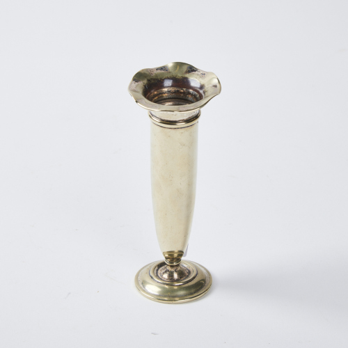 A Single Silver Alloy Candlestick