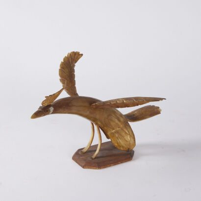 A Carved Horn Bird