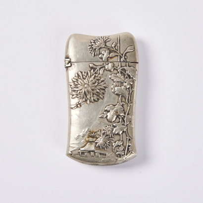 A late 19C-early 20C 'chrysanthemum' match safe, Japan