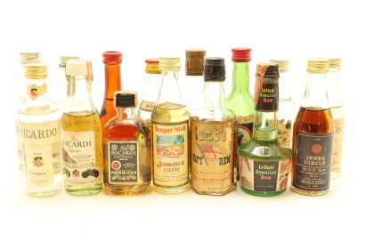 (1) Rum Miniatures, 15x Bottles Sold as One Lot