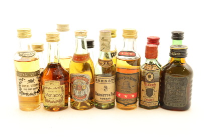 (1) Cognac & Brandy Miniatures, 14x Bottles Sold as One Lot